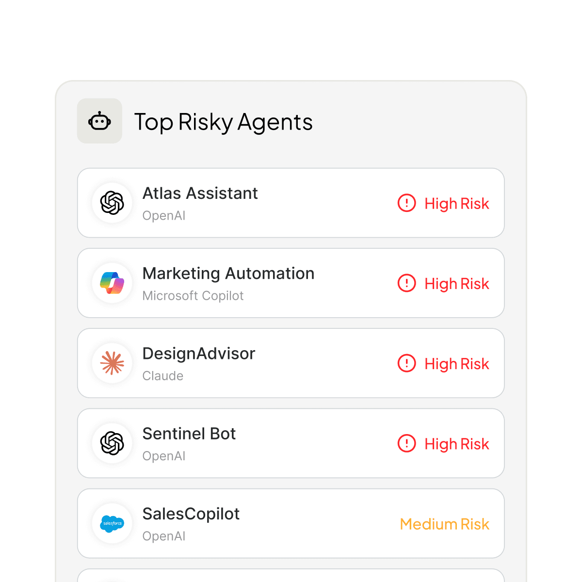 Detection Agent product view
